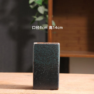 墨古老桩多肉花盆陶瓷特价绿植古典方形家用阳台陶土粗陶小号陶盆