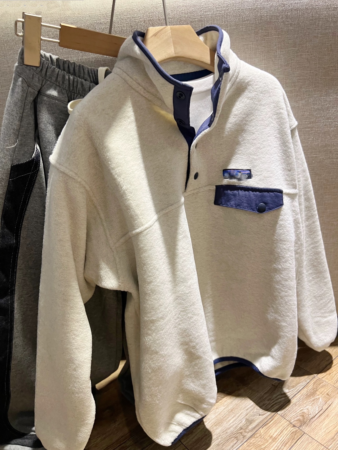 韩国精品儿童纯色摇粒绒套头衫中大童时尚百搭休闲抓绒衣卫衣外套