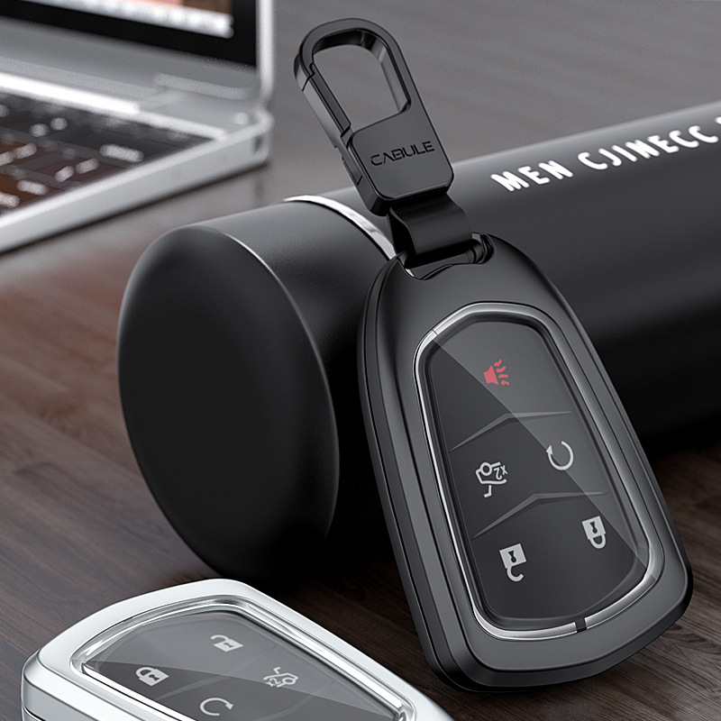 适用于凯迪拉克钥匙包XT5XT4SATS汽车用品铝合金钥匙扣壳钥匙套包