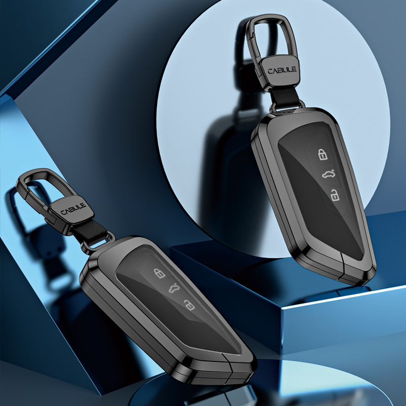 适用于大众新高尔夫8 钥匙套专用汽车全包铝合金钥匙壳男高级简约