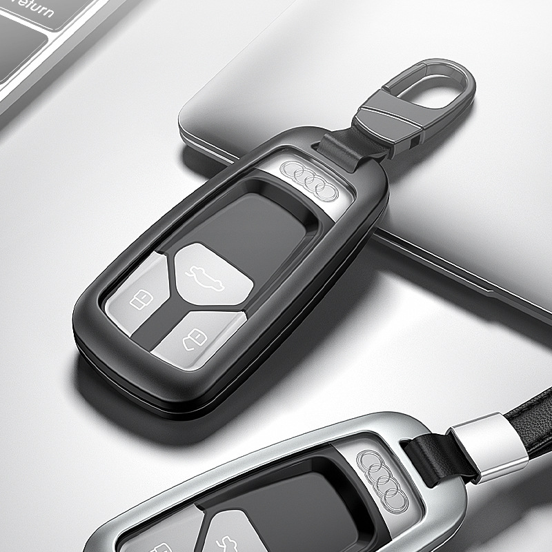 2023款奥迪q5l钥匙套专用男女士a4l铝壳新款汽车内装饰改装金属扣