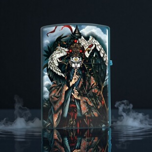 ZORRO佐罗煤油打火机彩印白鹤童子创意个性打火机生日节日送礼ins