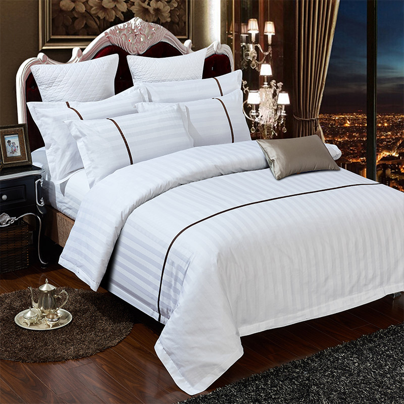 宾馆全棉被套星级酒店专用被罩白色加厚条纹纯棉单件床上用品批发|msdalam kategori seperai dan bantal, Quilt - dari Buy2taobao.com untuk memberikan perkhidmatan ejen Taobao profesional membeli