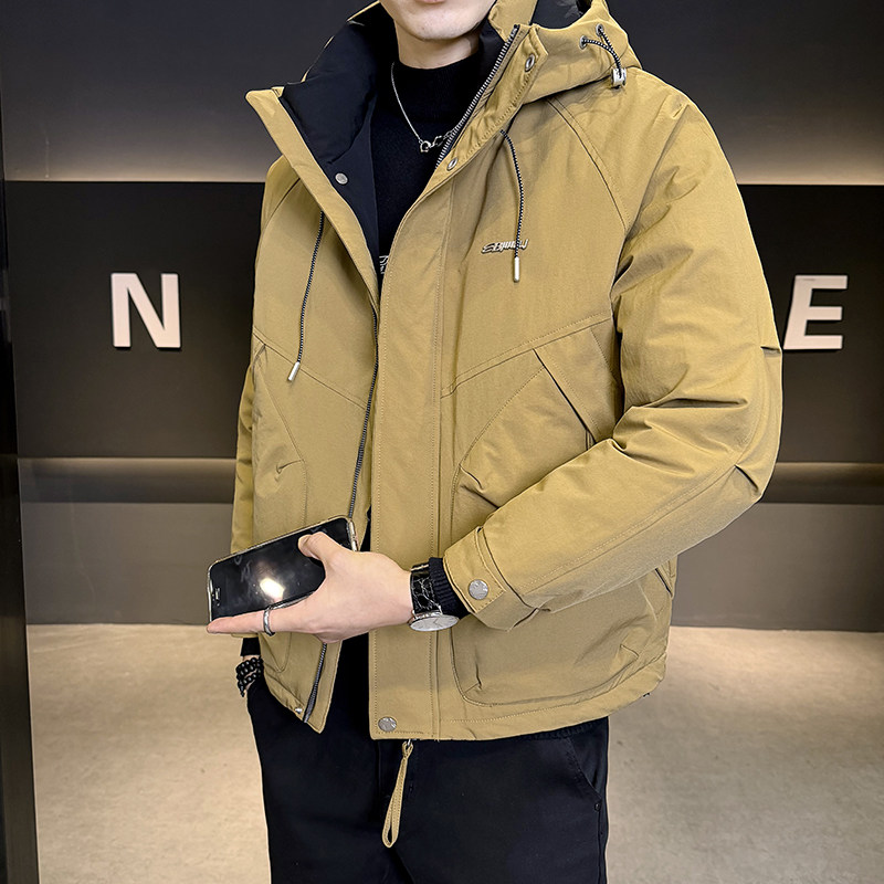 羽绒服男士冬季2025新款加厚连帽高级感潮牌保暖防寒衣服冬装外套