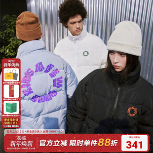 AFGK24FW冬季 保暖外套男女 热感变色立领加绒加厚棉服国潮牌美式