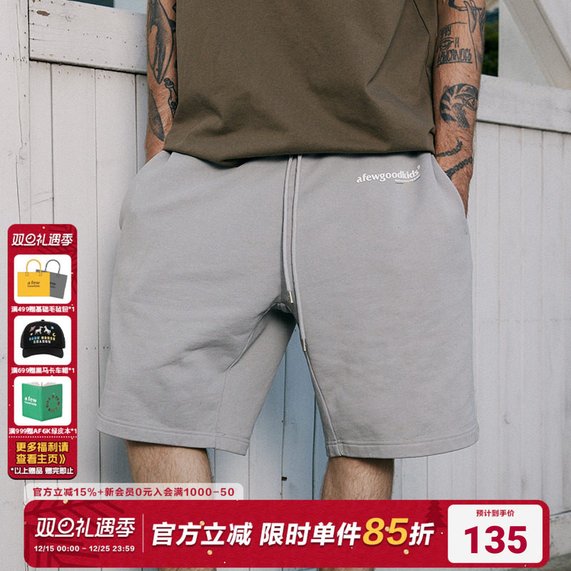 AFGK短裤休闲裤宽松字母印花
