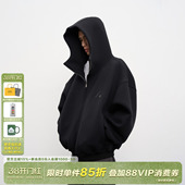 AFGK25SS重磅空气层开衫 连帽休闲卫衣 男女cleanfit拉链外套美式