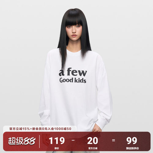 AFGK25SS美式基础印花长袖T恤