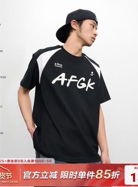 AFGK25SS速干7A抗菌冰感网眼拼接短袖T恤夏季男女美式情侣体恤tee