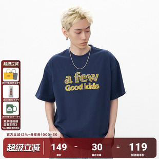 男女体恤美式 休闲百搭情侣上衣 T恤夏季 AFGK民族风撞色贴布绣短袖