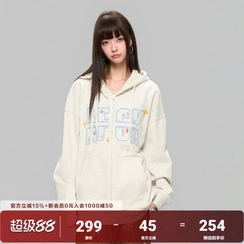 AFGK25FW民族风刺绣断裂字母开衫