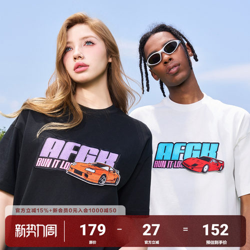 AFGK机车魔术贴美式短袖体恤