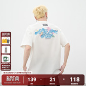 情侣国潮体恤 男女休闲百搭美式 AFGK25SS椰树系列刺绣短袖 T恤夏季