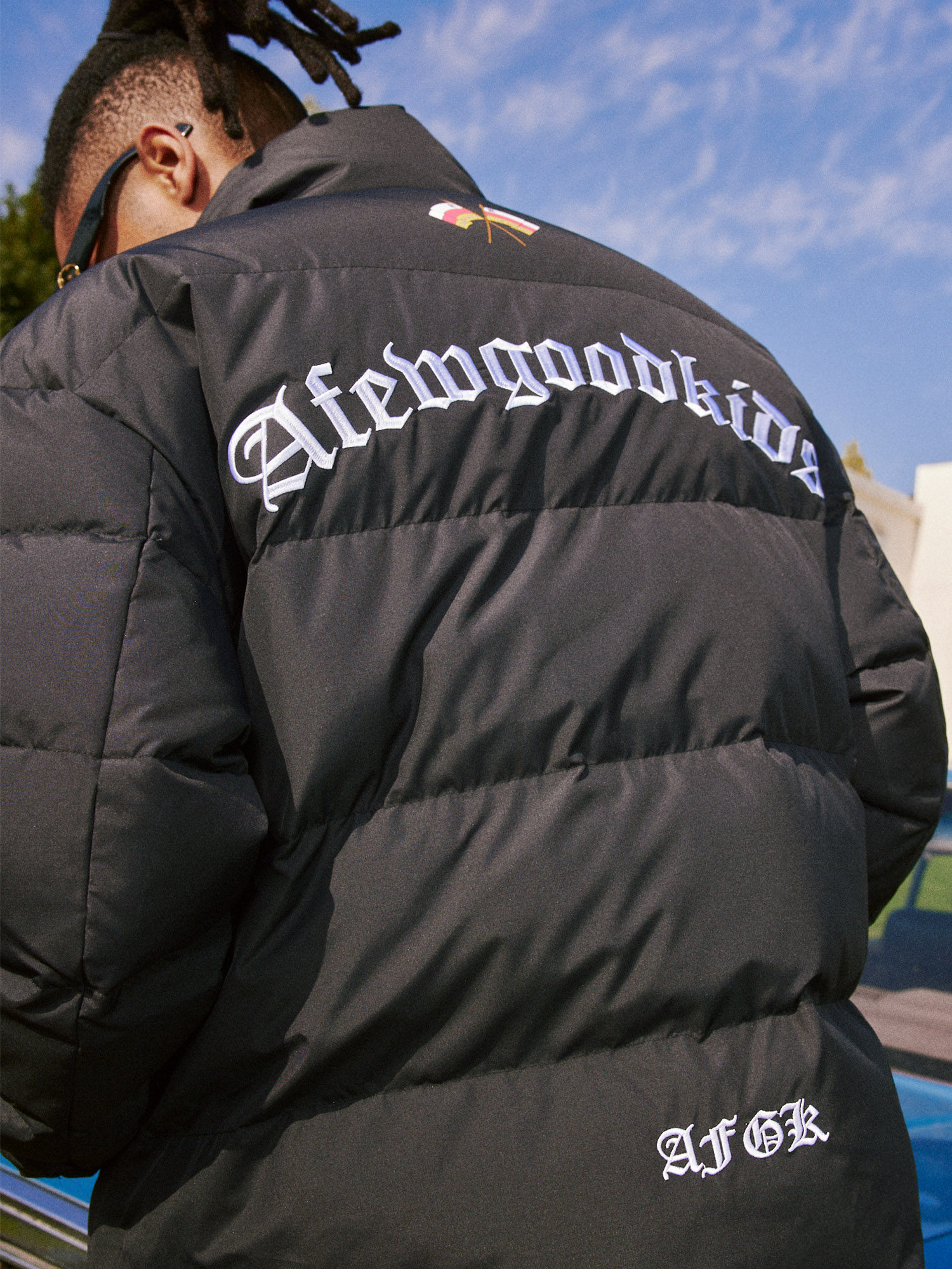 FFF 공식 AFGK2022FW 새로운 트렌디 브랜드 헤비 재킷 남성 아메리칸 고딕 글꼴 커플 다운 재킷