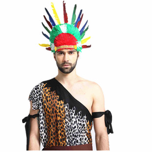 万圣节cos装备野人武器 印第安人石器时代斧子印第安 印第安石斧