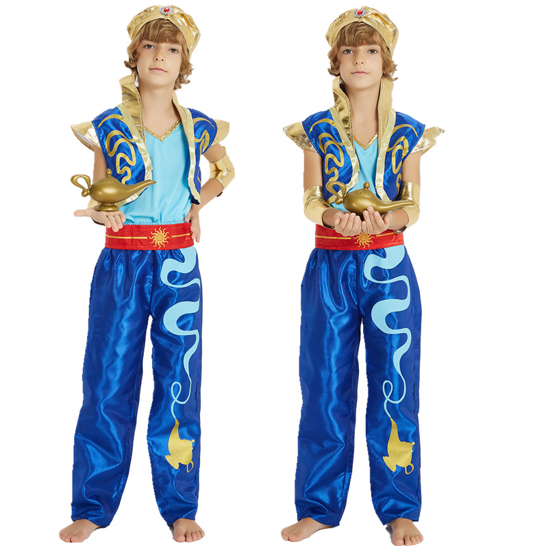 万圣节儿童节cosplay服装阿拉丁神灯演出服一千零一夜王子表演服