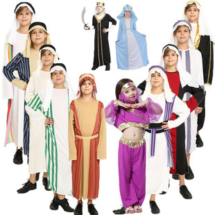 万圣节演出服儿童服装成人男中东阿拉伯衣服神话阿拉丁神灯服饰