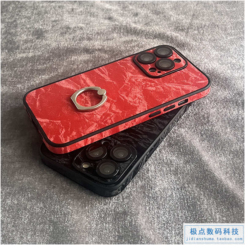布艺雪山纹适用苹果15手机壳16promax内置指一体环扣支架iphone14硅胶防摔软壳13轻奢风女款12高级感11简约17