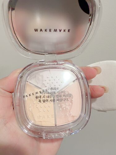 wakemake 三色散粉 粉饼 提亮肤色