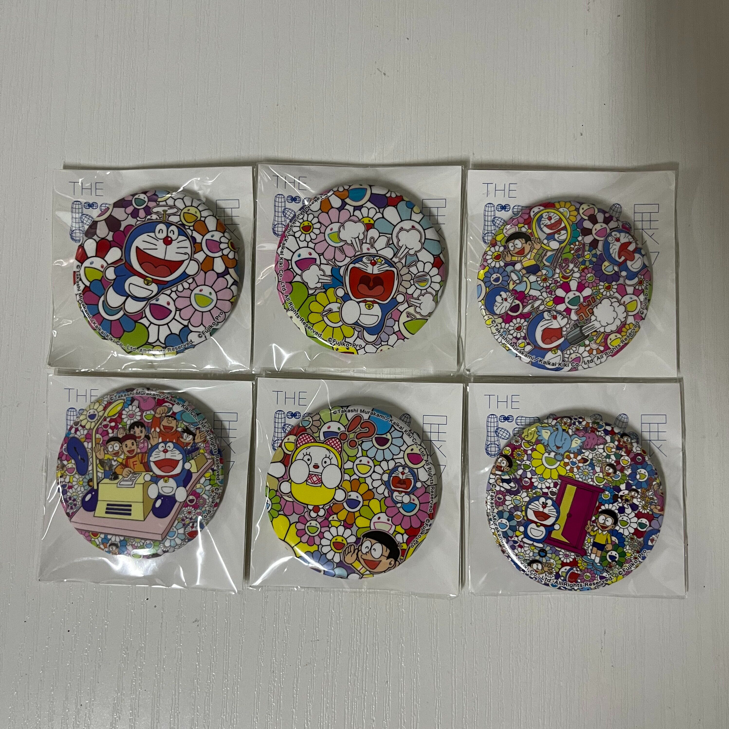 村上隆TM哆啦A梦展览限定谷子徽章马口铁胸针正品现货