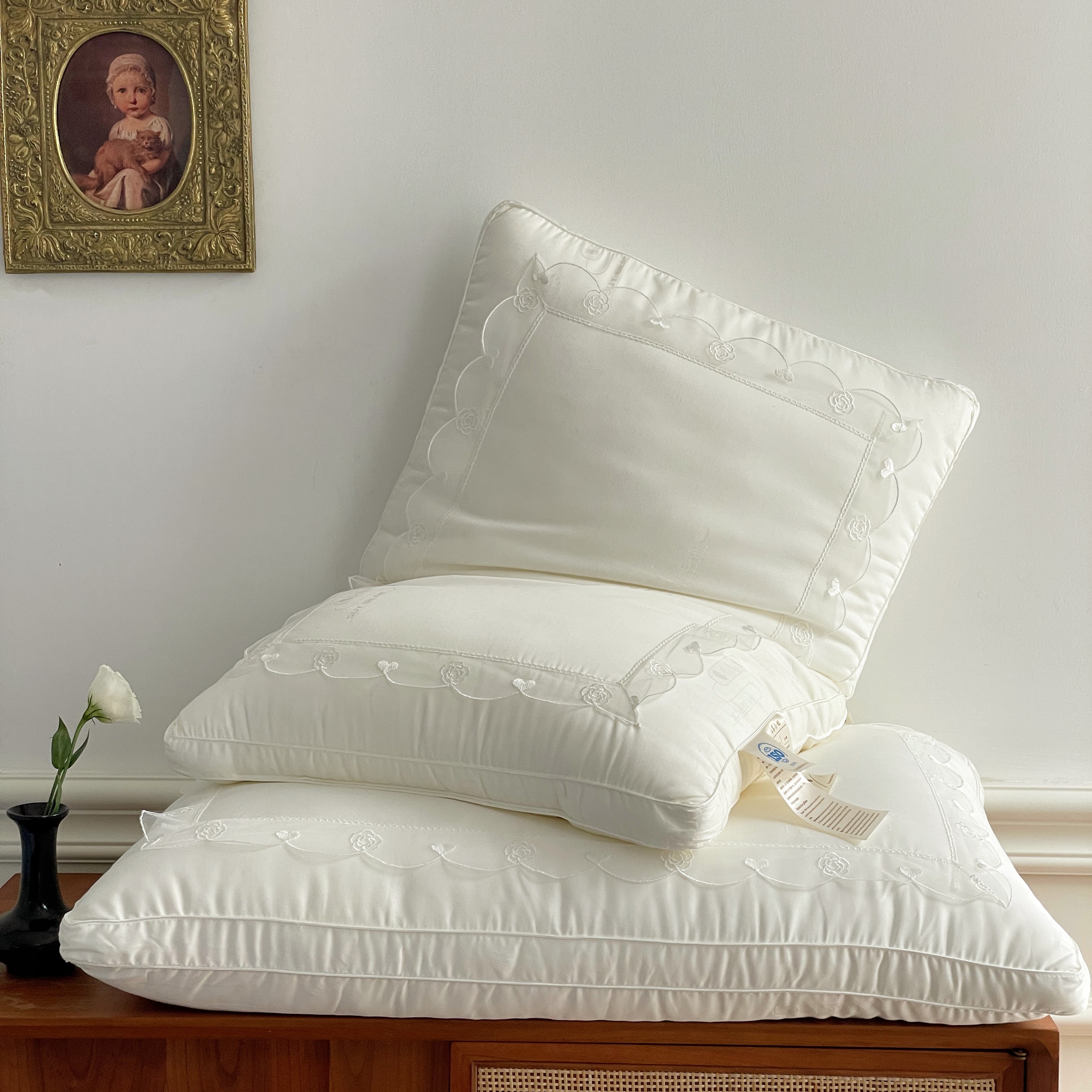 店主自留款超柔软大豆枕头枕芯护颈椎静音助睡眠酒店中低枕48*74