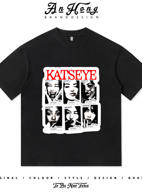 KatseyeKpop韩国女团IDOL粉丝应援周边纯棉短袖T恤休闲男女装上衣
