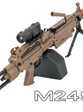 战鹰M249玩具枪火牛尼龙电动连发声光不可发射软弹枪MK46儿童吃鸡