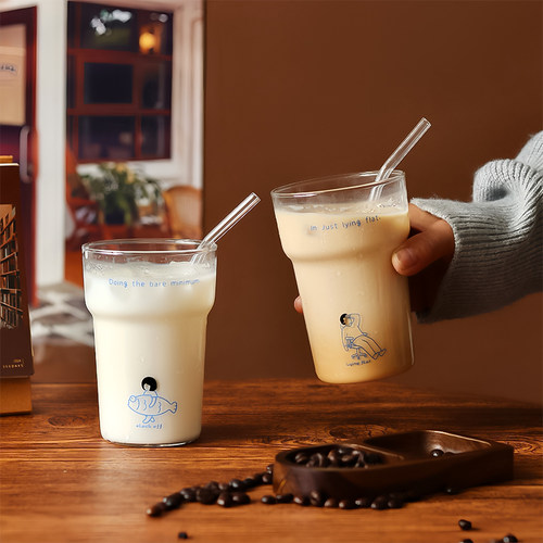 高硼硅耐高温大容量透明咖啡杯