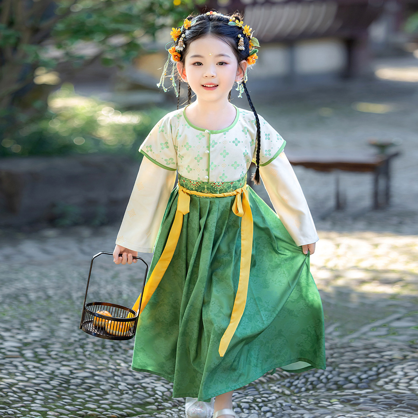 汉服女童2026新款春秋儿童汉服超仙唐装连衣裙小女孩古风长袖襦裙