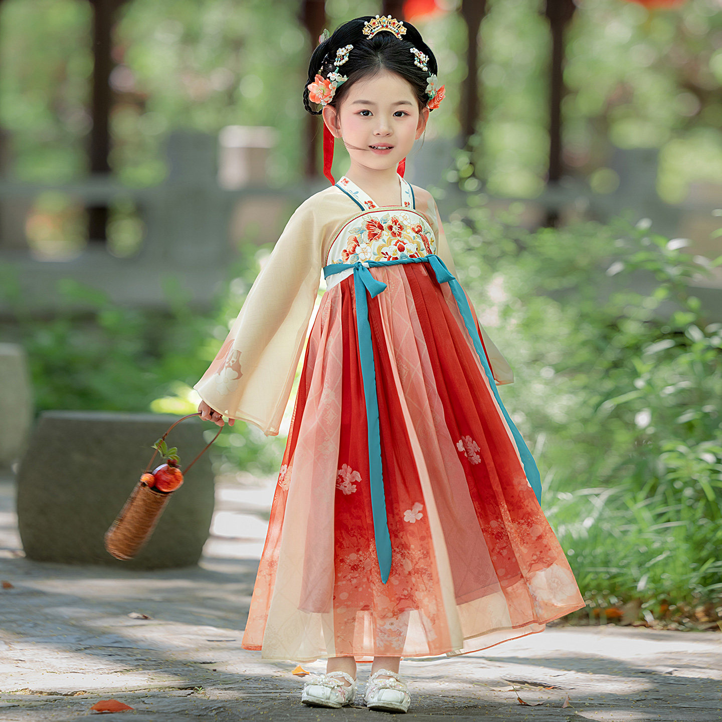 汉服女童2026新款夏季古风超仙公主裙中国风儿童古装古典舞演出服