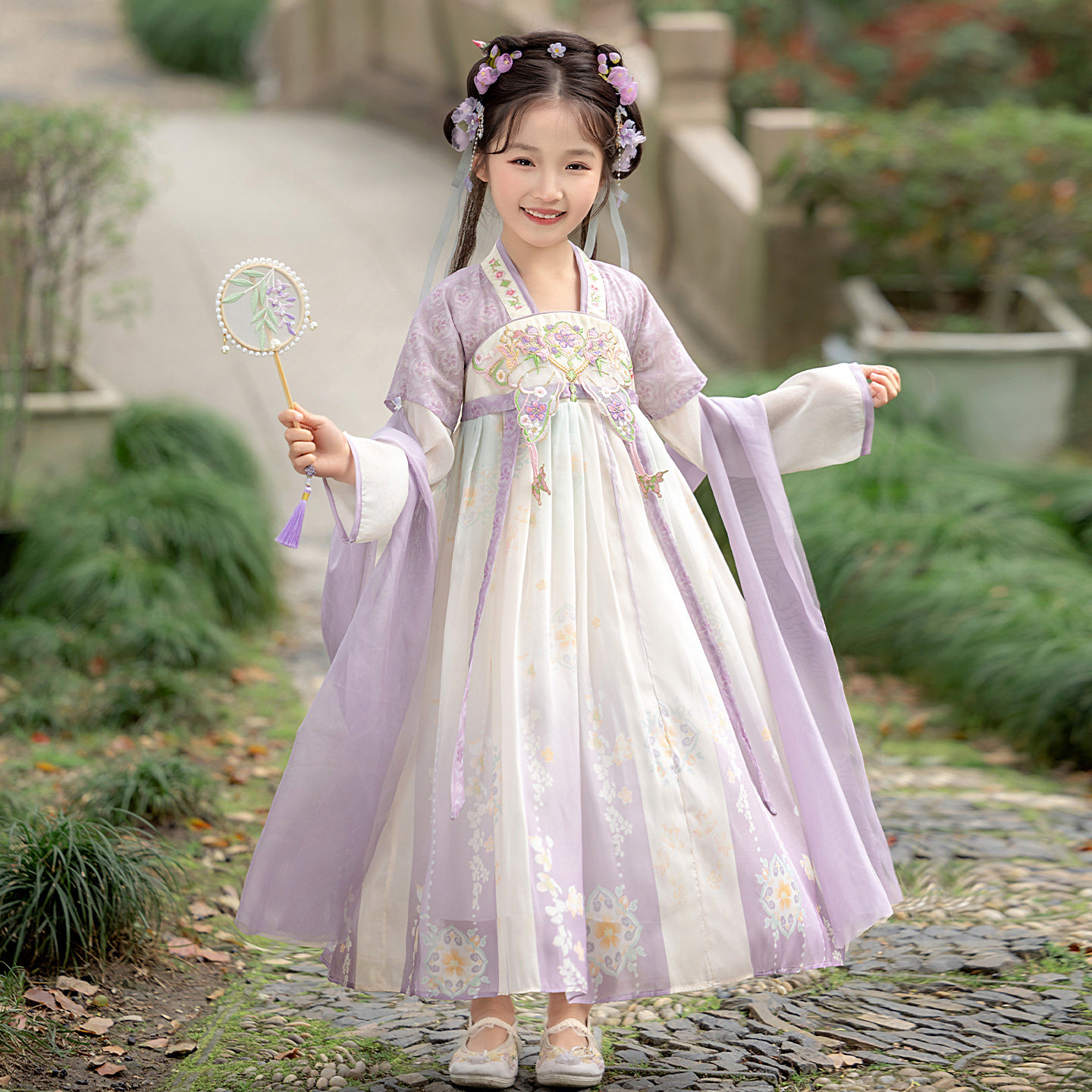 汉服女童2026新款儿童唐装中国风超仙古装夏季薄款古典舞连衣裙