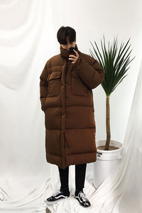 2023冬季韩版加厚棉衣中长款帅气过膝羽绒棉服长款棉袄Ｍ15-P160图片