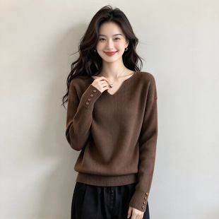 大码女装遮肚子慵懒风宽松毛衣打底衫胖妹妹韩版百搭显瘦长袖上衣