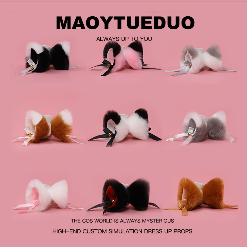 二次元动漫狐狸耳朵发夹可爱毛绒