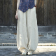 高腰棉麻萝卜裤 宽松复古练功太极裤 女秋冬2026新款 苎麻阔腿灯笼裤