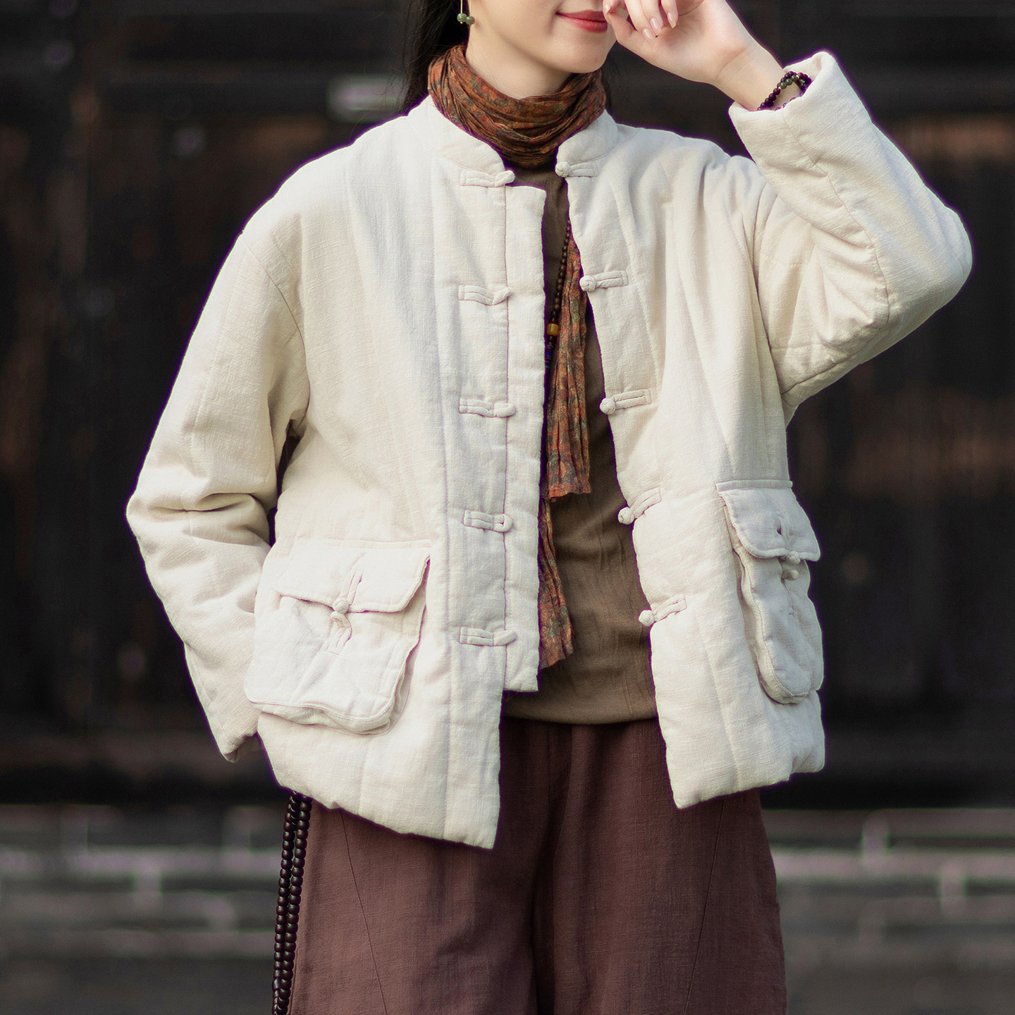 新中式棉袄禅意外套复古立领棉服女式短款加棉加厚棉衣夹棉太极服,女装/女士精品,棉衣/棉服,淘宝优惠券,粉丝福利购,淘宝优惠卷