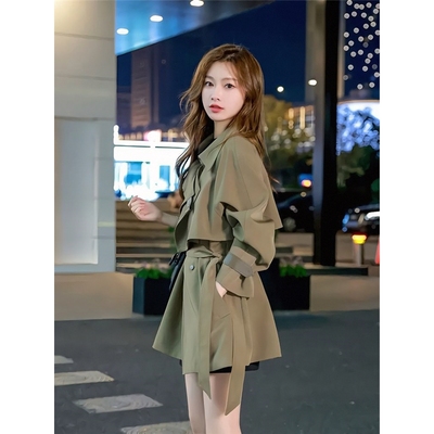 风衣外套小个子女2025新款春秋中长款韩版时尚洋气大衣高端设计感