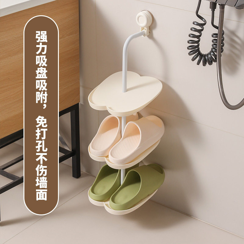 2026新款吸盘免打孔挂式鞋架家用多层入门鞋柜收纳省空间儿童成人