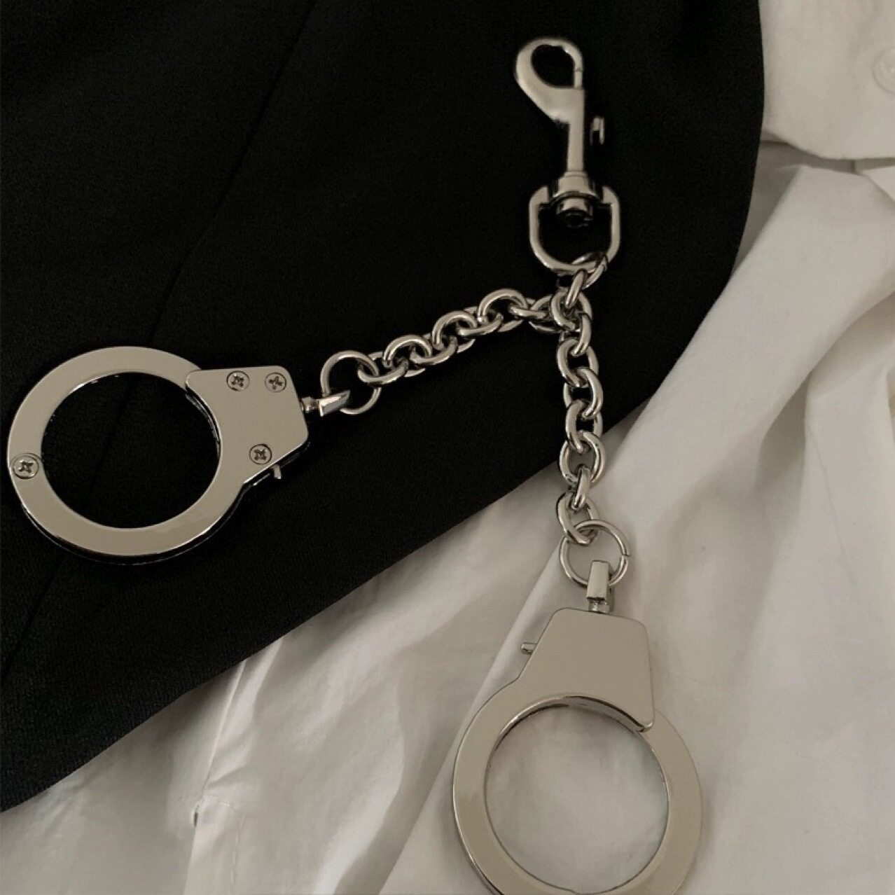 新品ins潮人帆布腰带男街头年轻人百搭裤子挂链嘻哈男女配饰朋克