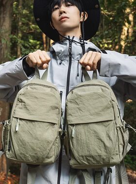 新品多功能两用胸包男女小型双肩包户外登山小背包轻便防水旅行