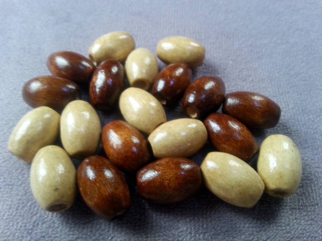 椭圆米珠木质木珠手工饰品配件