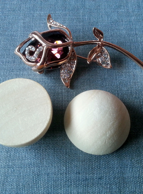 DIY饰品材料配件 木珠半圆形 30mm木质半圆形珠子 民族风