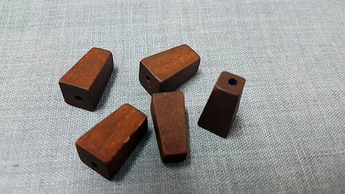 木珠18*10mm直角喇叭长方块形木质珠手工diy饰品配件材料散珠