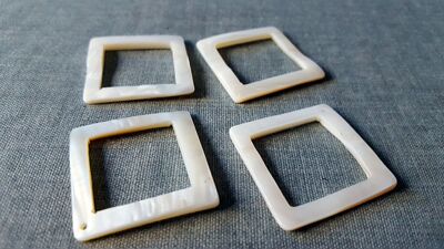 diy方形耳坠挂件贝壳散珠