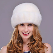 进口水貂帽子女士中老年人冬季 保暖整貂真皮草帽冬天户外渔夫礼帽