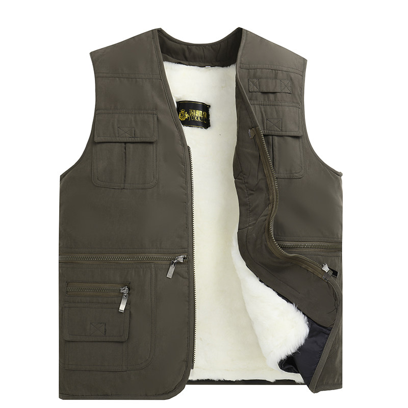 皮毛一体棉坎肩其他宽松冬季拉链