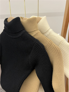 儿童羊驼绒加厚加绒一体绒高领针织衫 上衣高领毛衣 保暖打底长袖