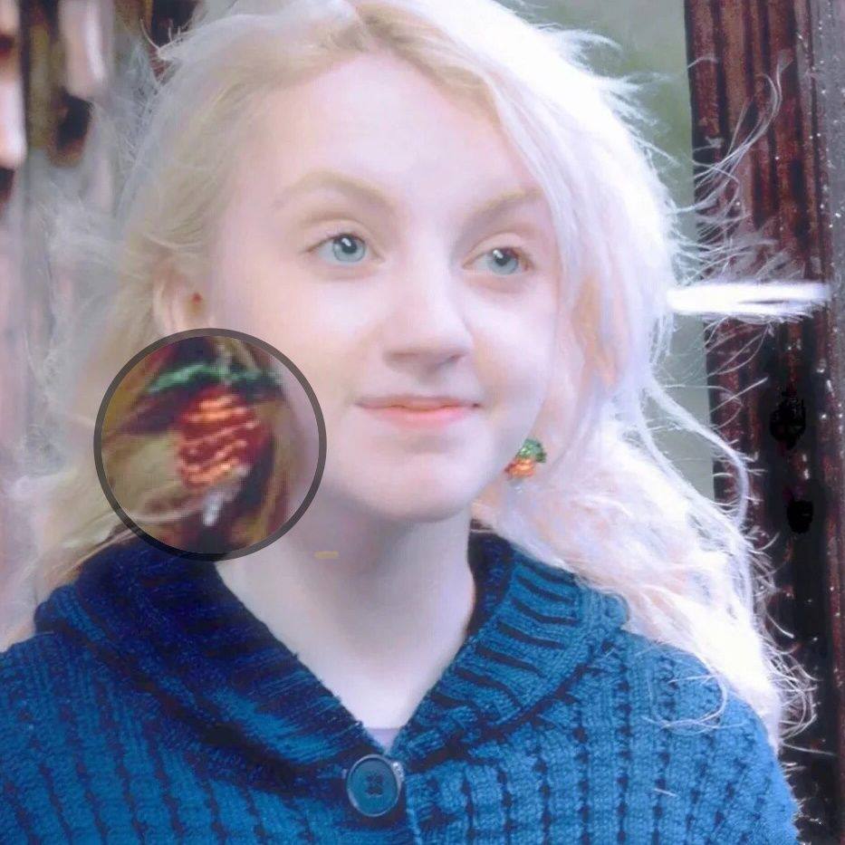 哈利波特卢娜的飞艇李胡萝卜耳环耳夹防蝻钩瓶塞项链郁金香魔杖笔