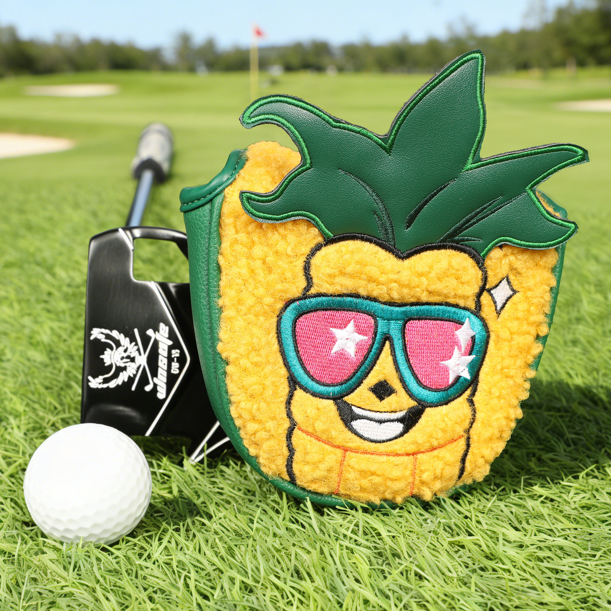 耐用高尔夫推杆套趣味球杆套磁吸式紧固贴合便携耐磨golf球杆帽套图片