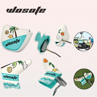 新款高尔夫球杆套推杆保护套便携耐用磁吸闭合设计直条半圆形可选